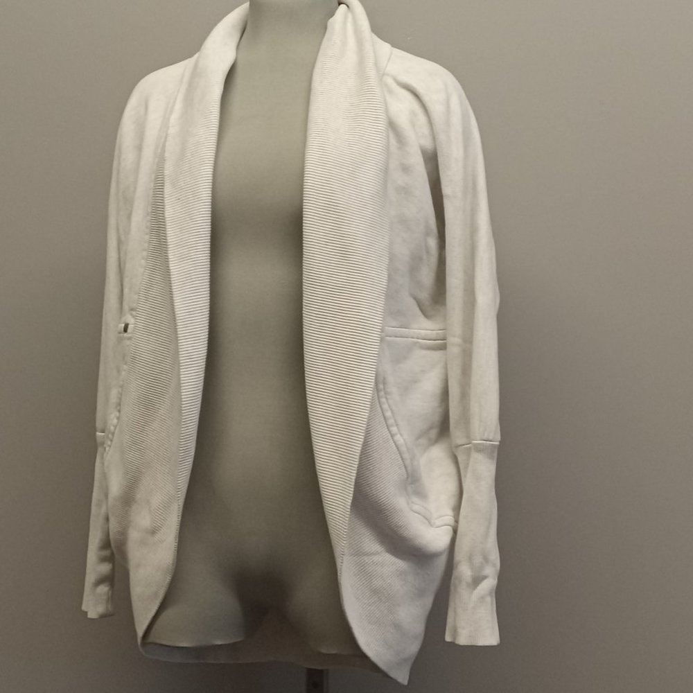 Wilfred cotton shawl collar fleece open front sweater cottagecore Aritzia cozyXS